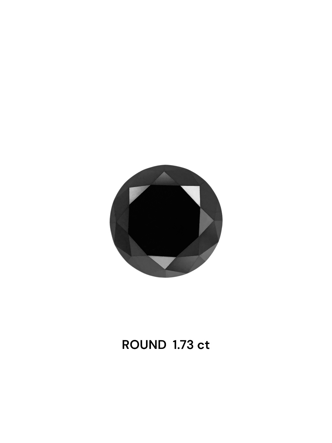 IGI 1.73 Carat Natural Fancy Black Round Diamond SE-8675TTI