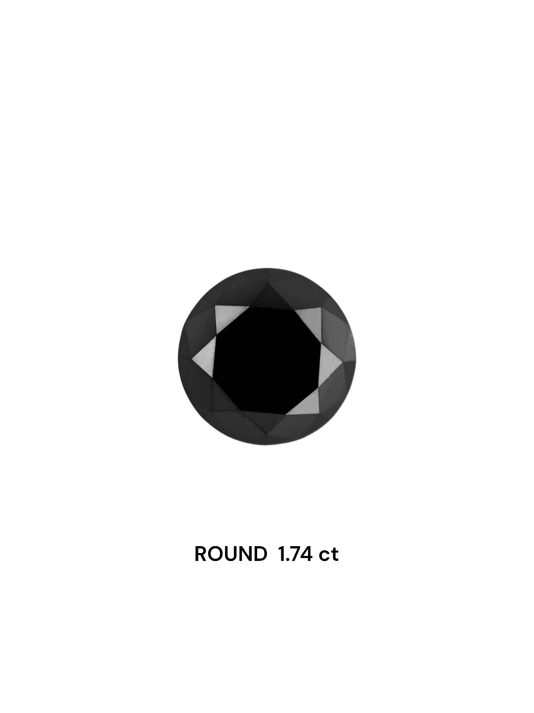 IGI 1.74 Carat Natural Fancy Black Round Diamond SE-8677TTI