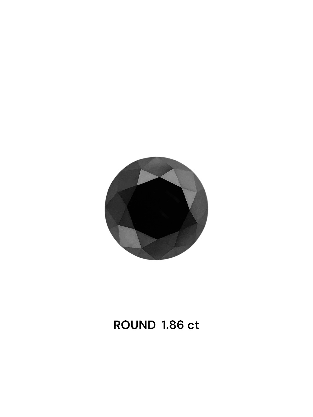 IGI 1.86 Carat Natural Fancy Black Round Diamond SE-8680TTI