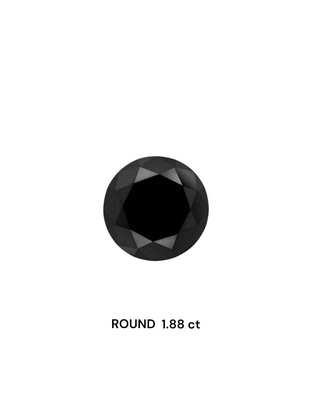 IGI 1.88 Carat Natural Fancy Black Round Diamond SE-8681TTI