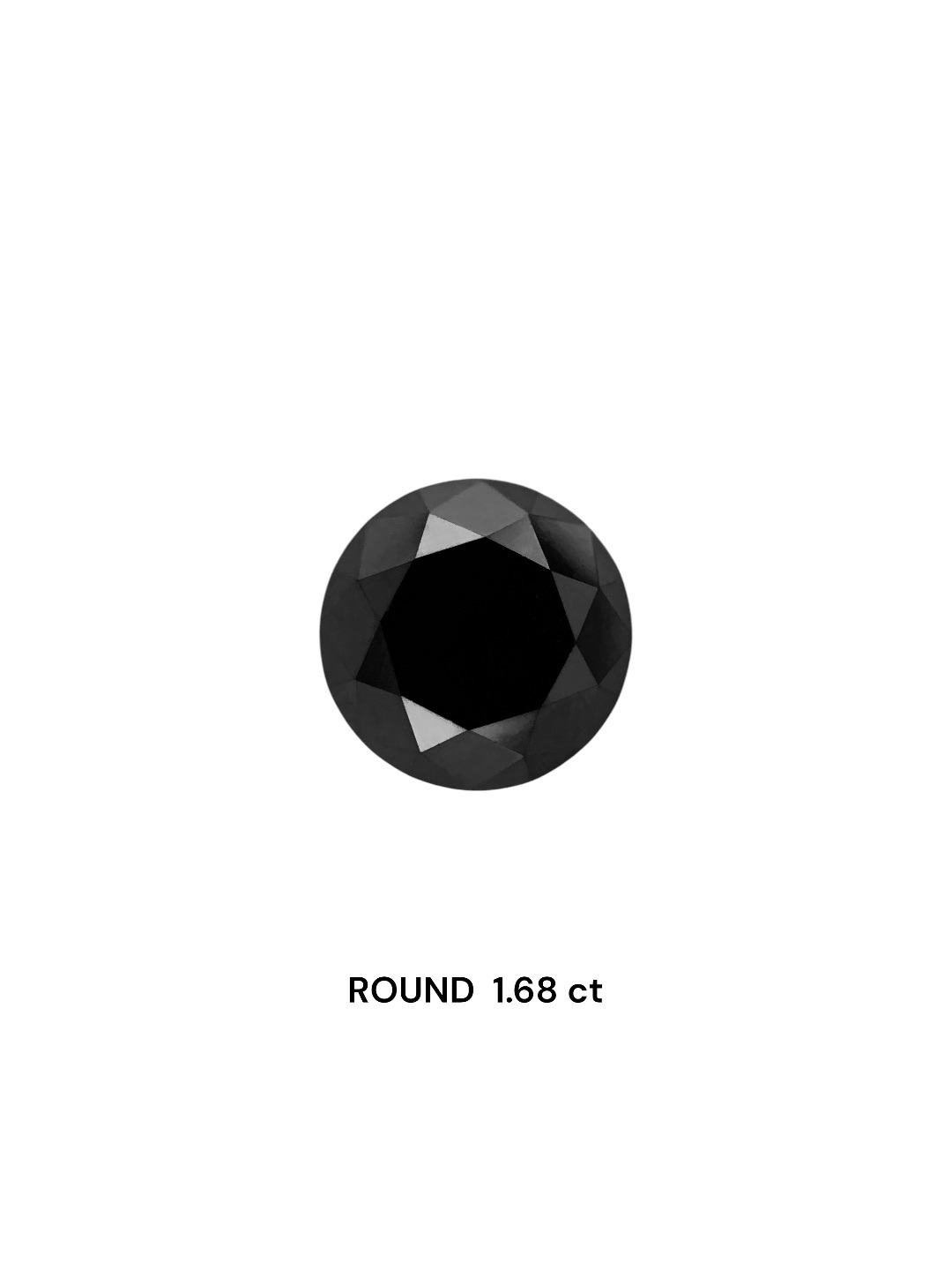 IGI 1.68 Carat Natural Fancy Black Round Diamond SE-8685TTI