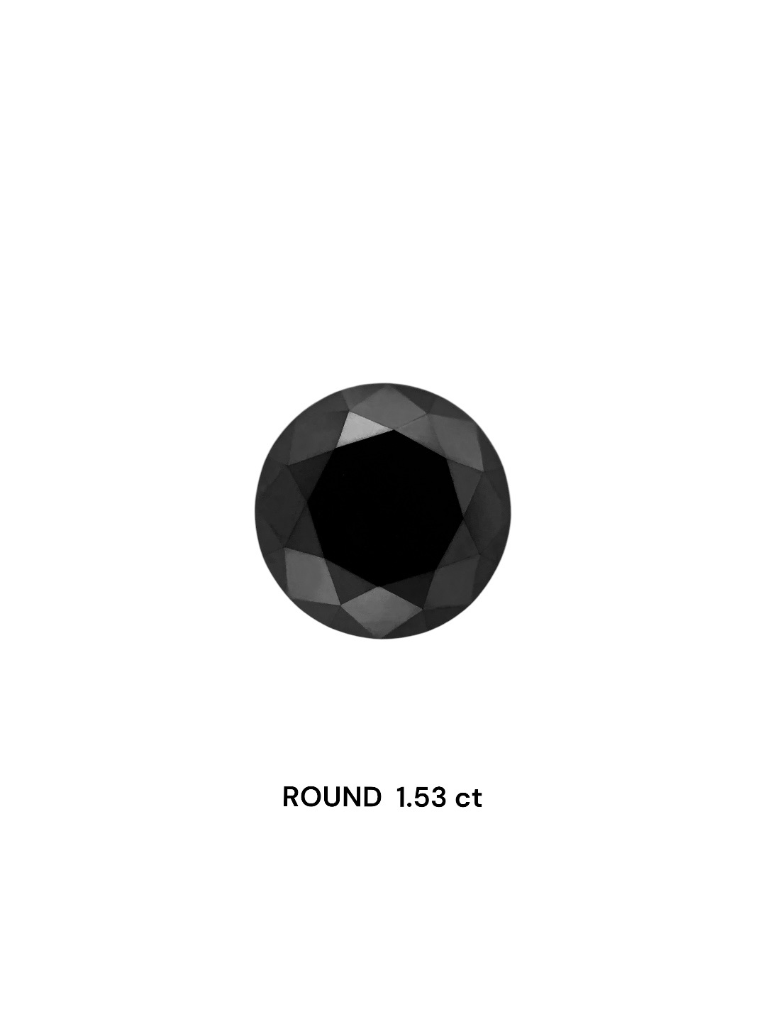 IGI 1.53 Carat Natural Fancy Black Round Diamond SE-8687TTI