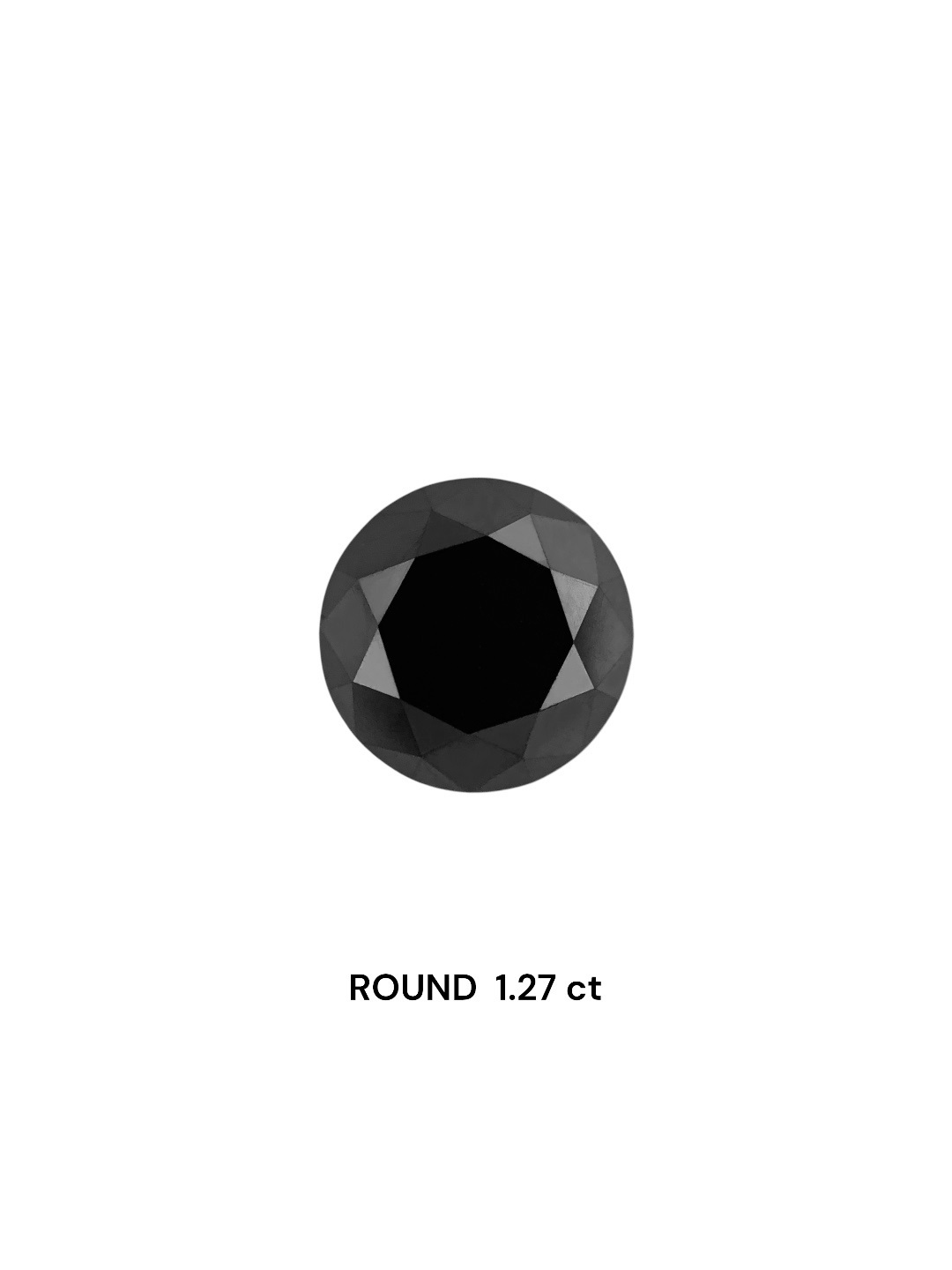 IGI 1.27 Carat Natural Fancy Black Round Diamond SE-8702TTI
