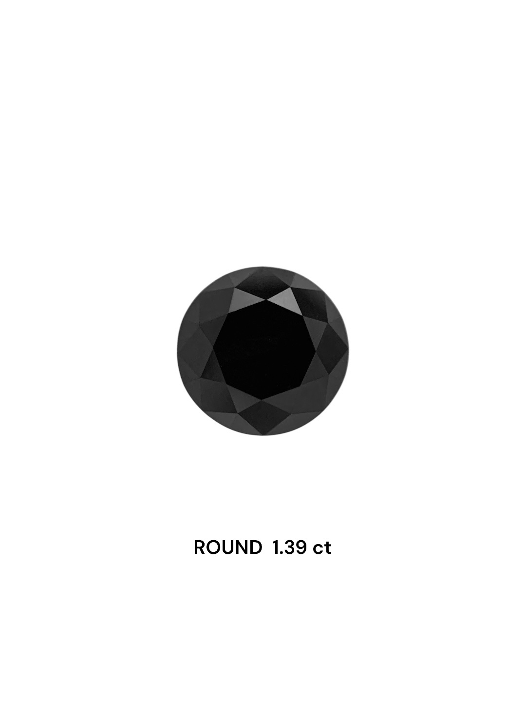 IGI 1.39 Carat Natural Fancy Black Round Diamond SE-8703TTI
