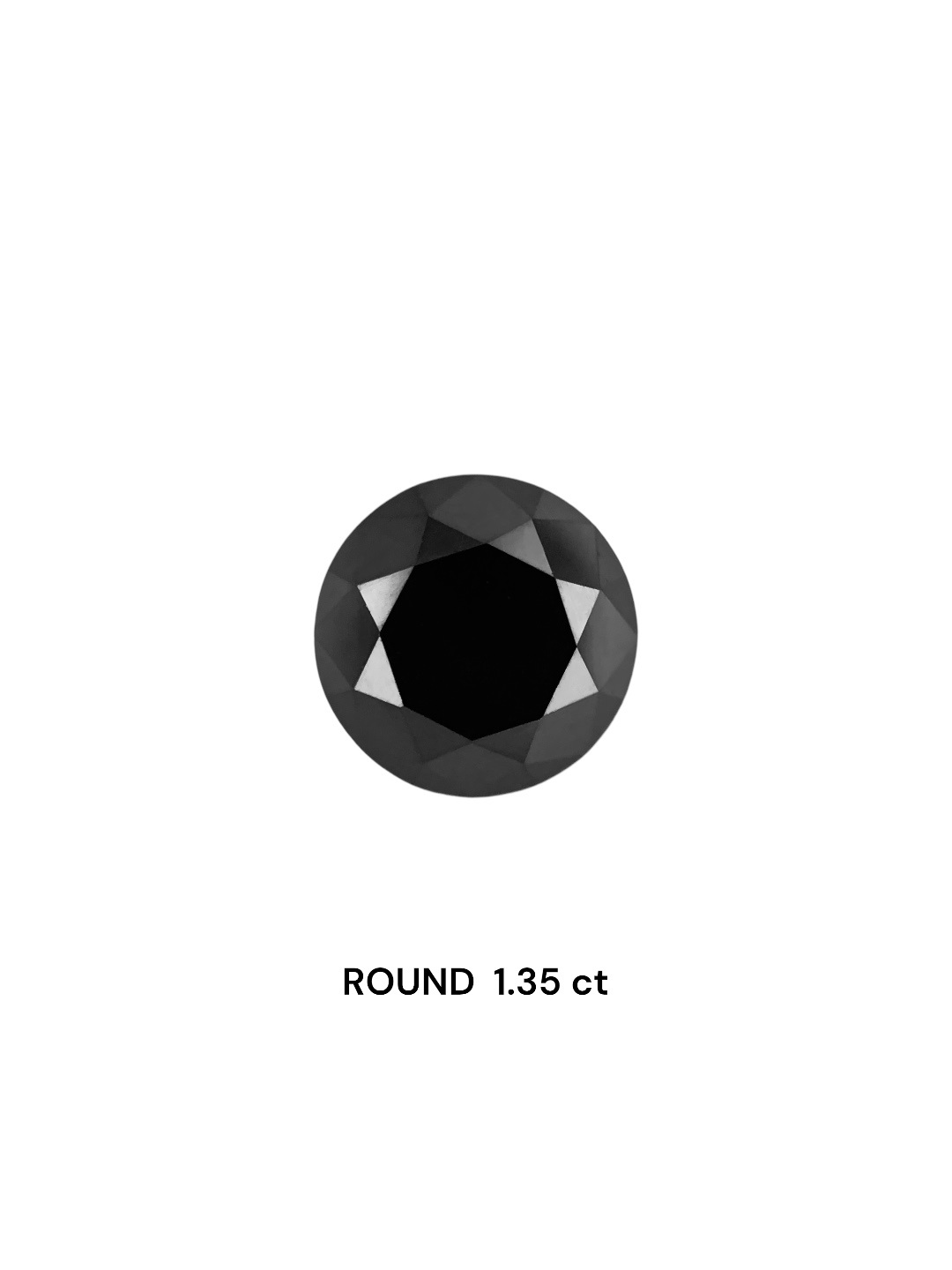 IGI 1.35 Carat Natural Fancy Black Round Diamond SE-8706TTI