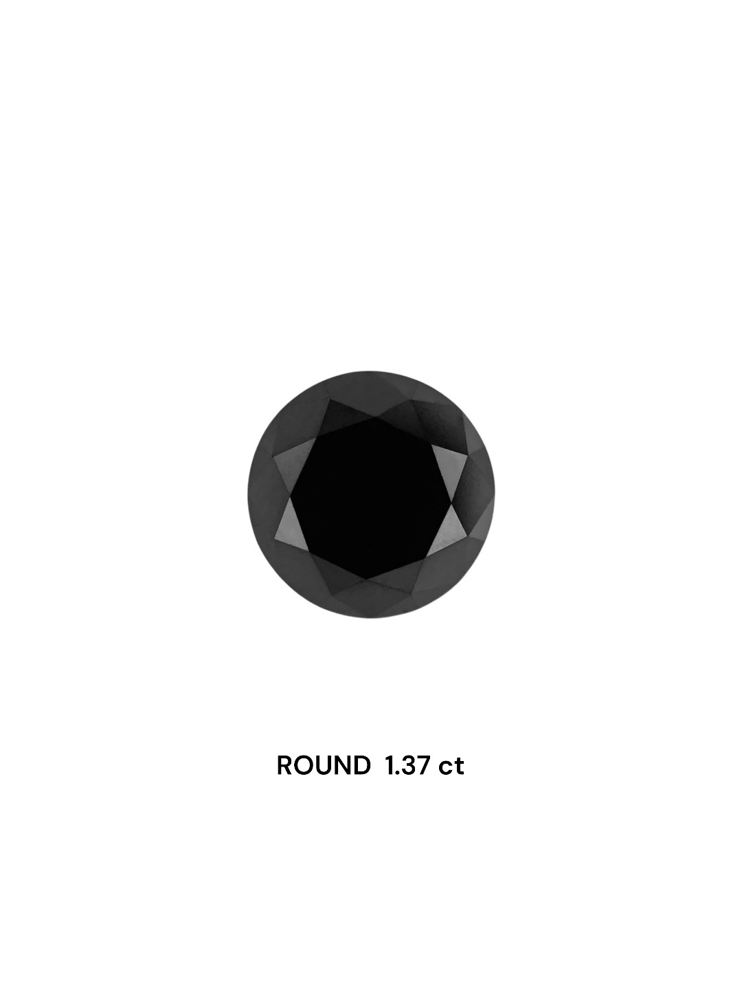IGI 1.37 Carat Natural Fancy Black Round Diamond SE-8707TTI