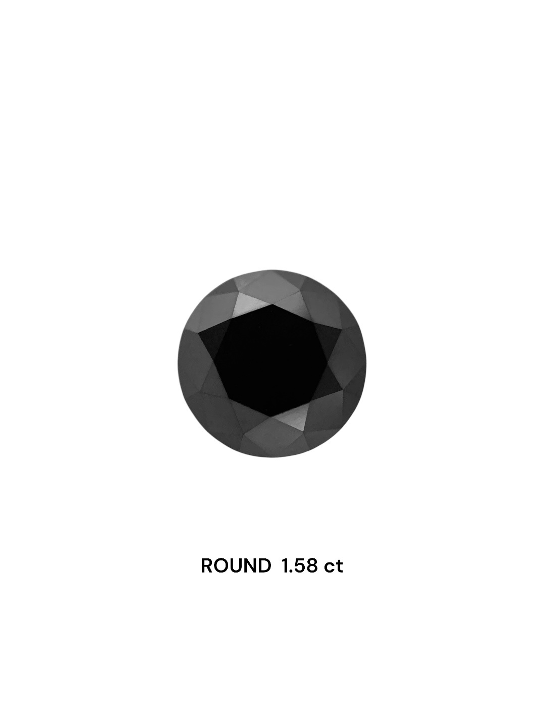 IGI 1.58 Carat Natural Fancy Black Round Diamond SE-8711TTI