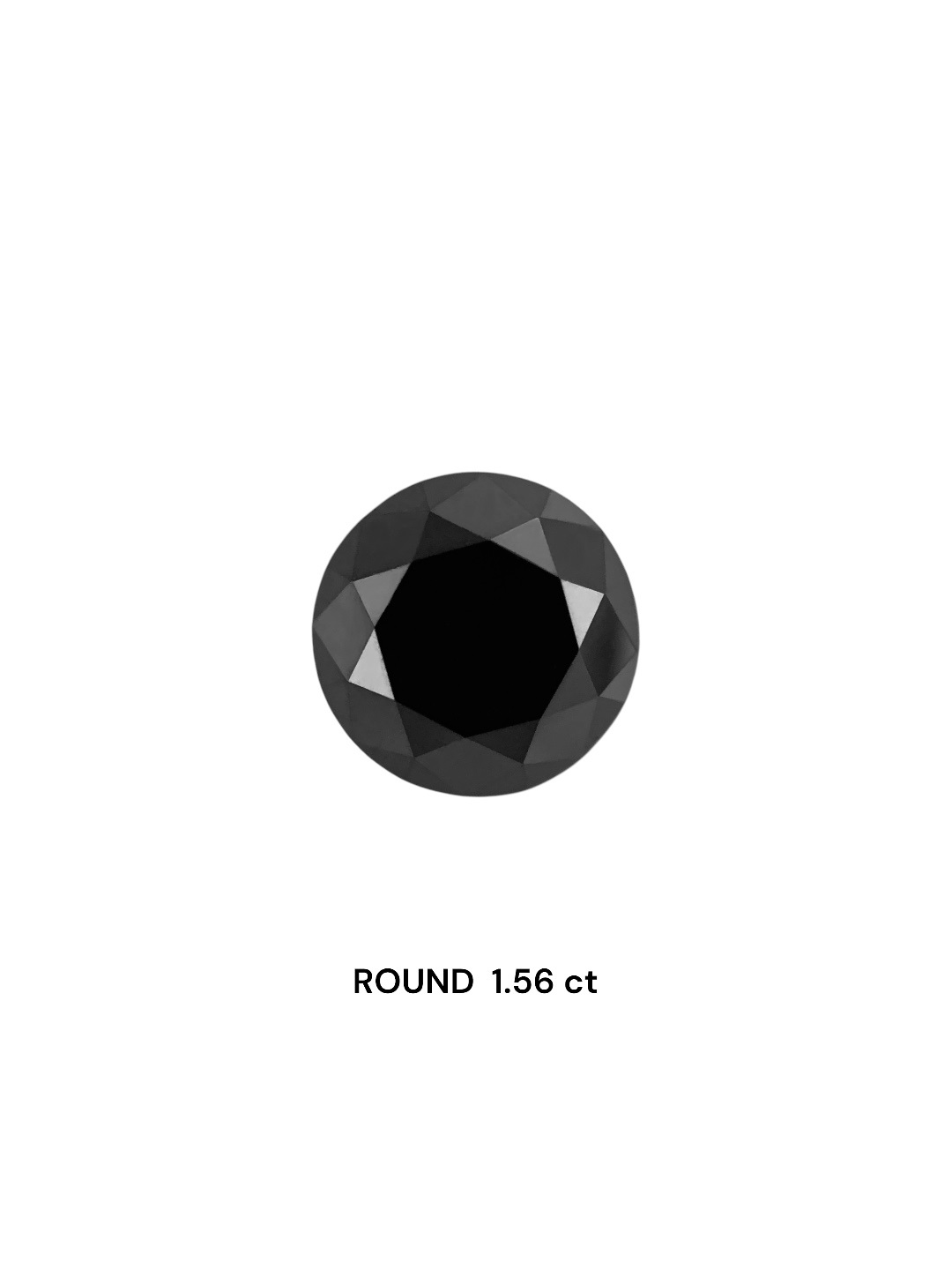 IGI 1.56 Carat Natural Fancy Black Round Diamond SE-8712TTI