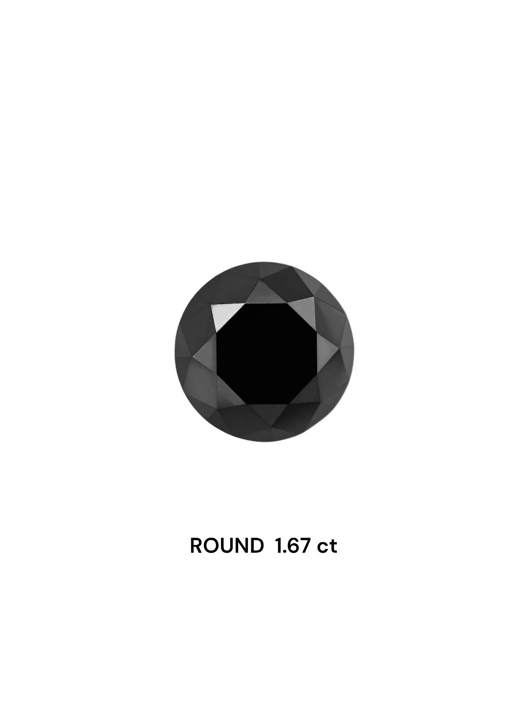 IGI 1.67 Carat Natural Fancy Black Round Diamond SE-8723TTI