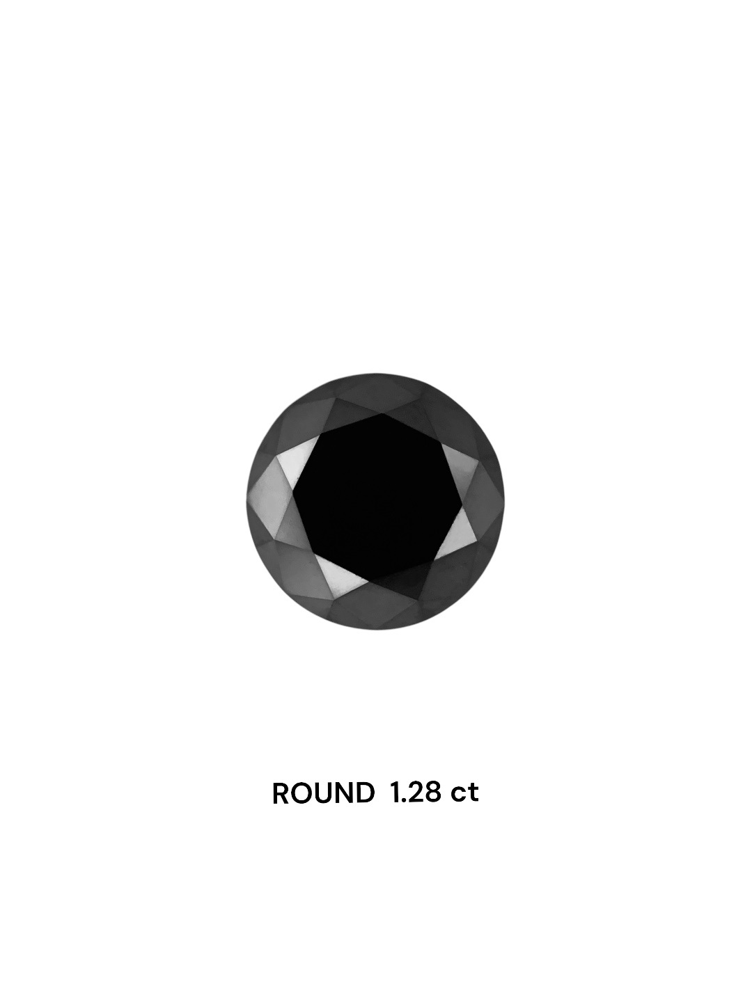 IGI 1.28 Carat Natural Fancy Black Round Diamond SE-8727TTI