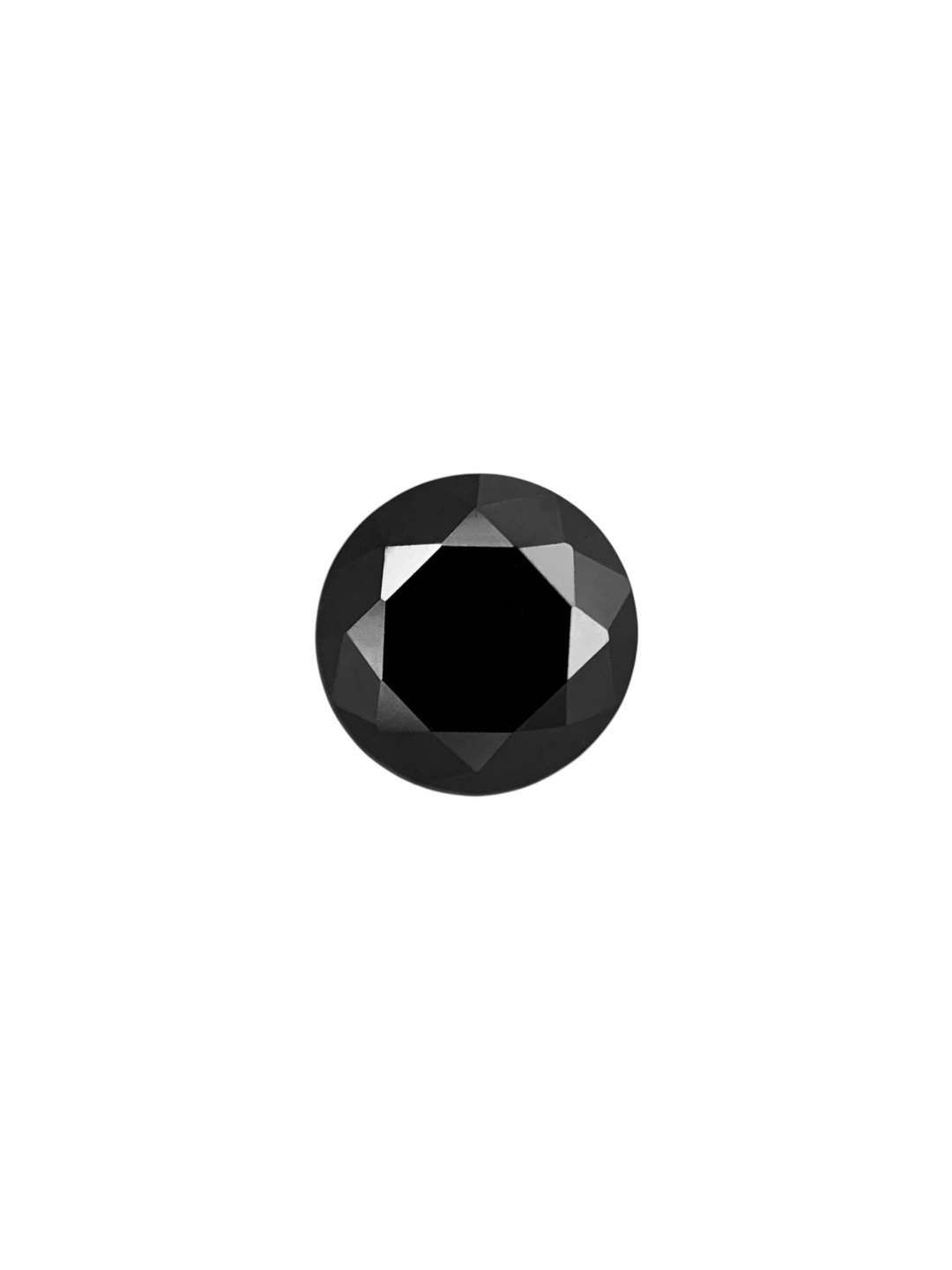 0.71 Carat Natural Fancy Black Round Diamond SE-8759T48