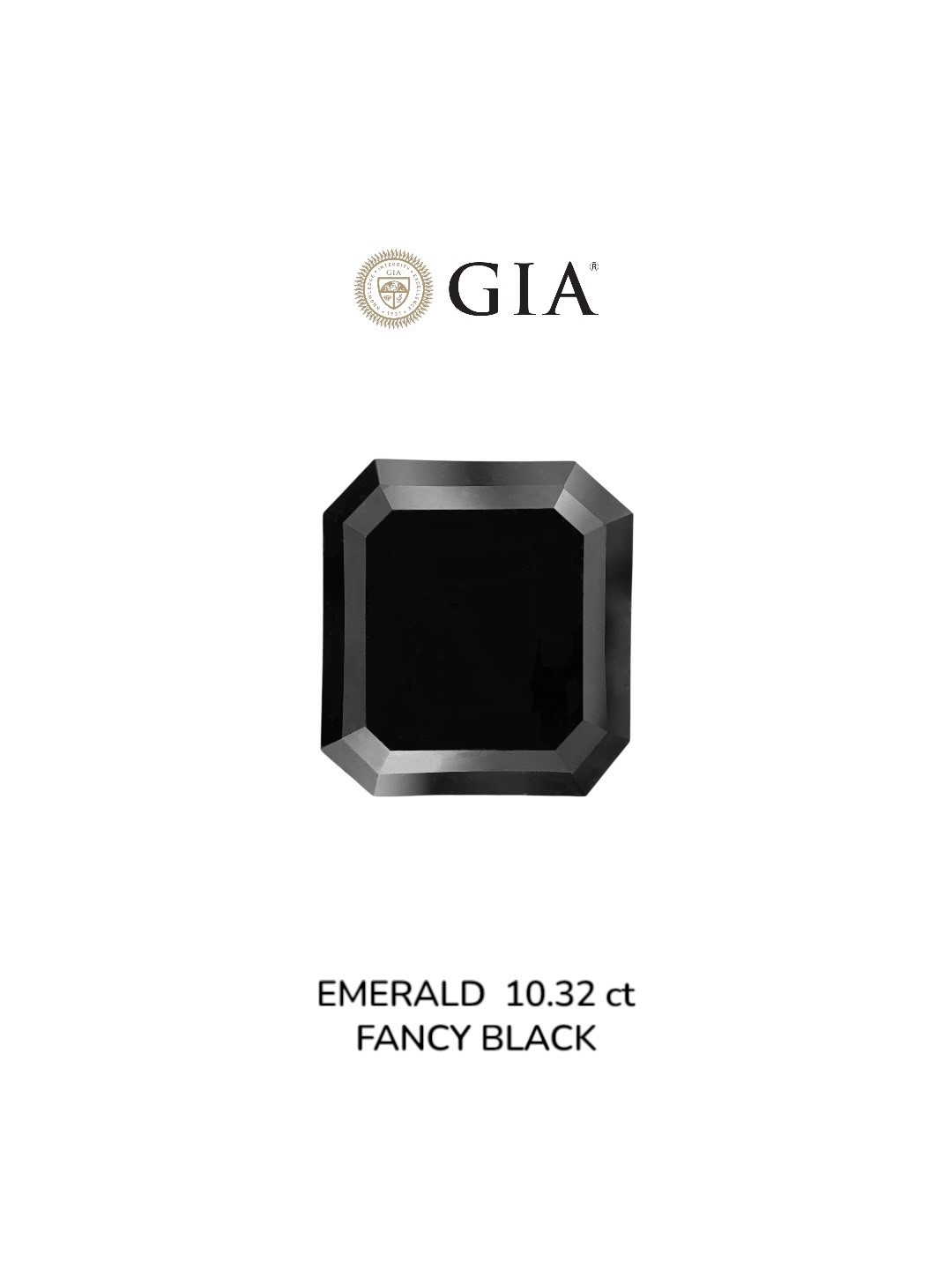 IGI 10.32 Carat Natural Fancy Black Emerald Diamond SE-8884IN