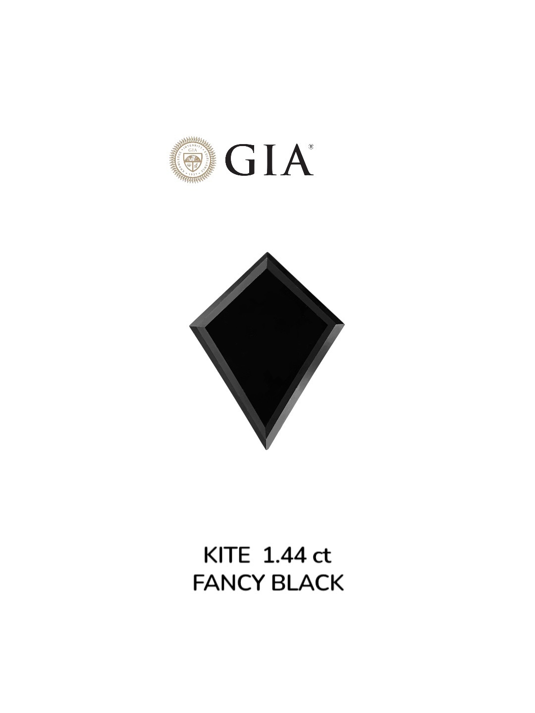 GIA 1.44 Carat Natural Fancy Black Kite Diamond SE-8911GT