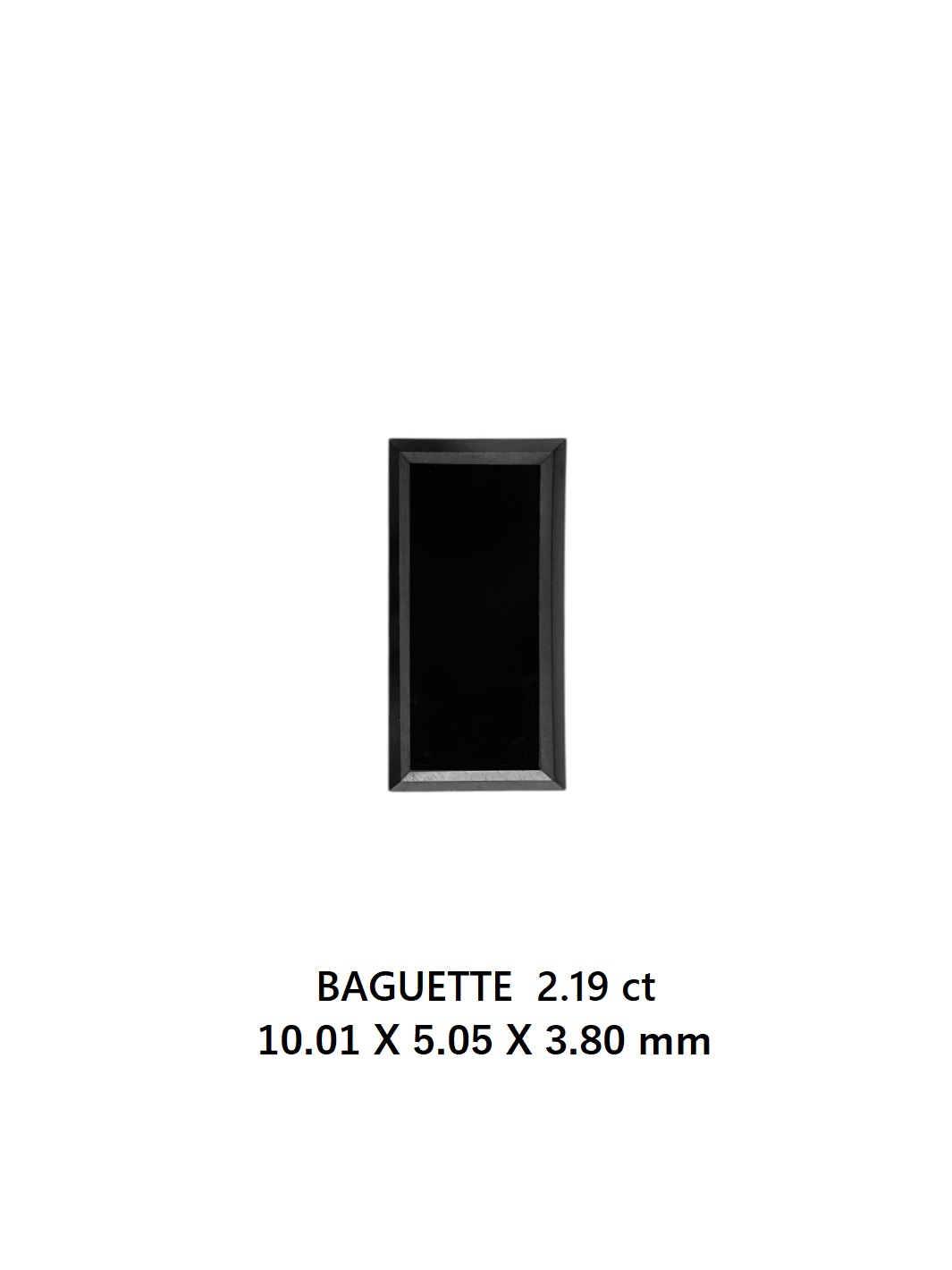 IGI 2.19 Carat Natural Fancy Black Baguette Diamond SE-8981TTI