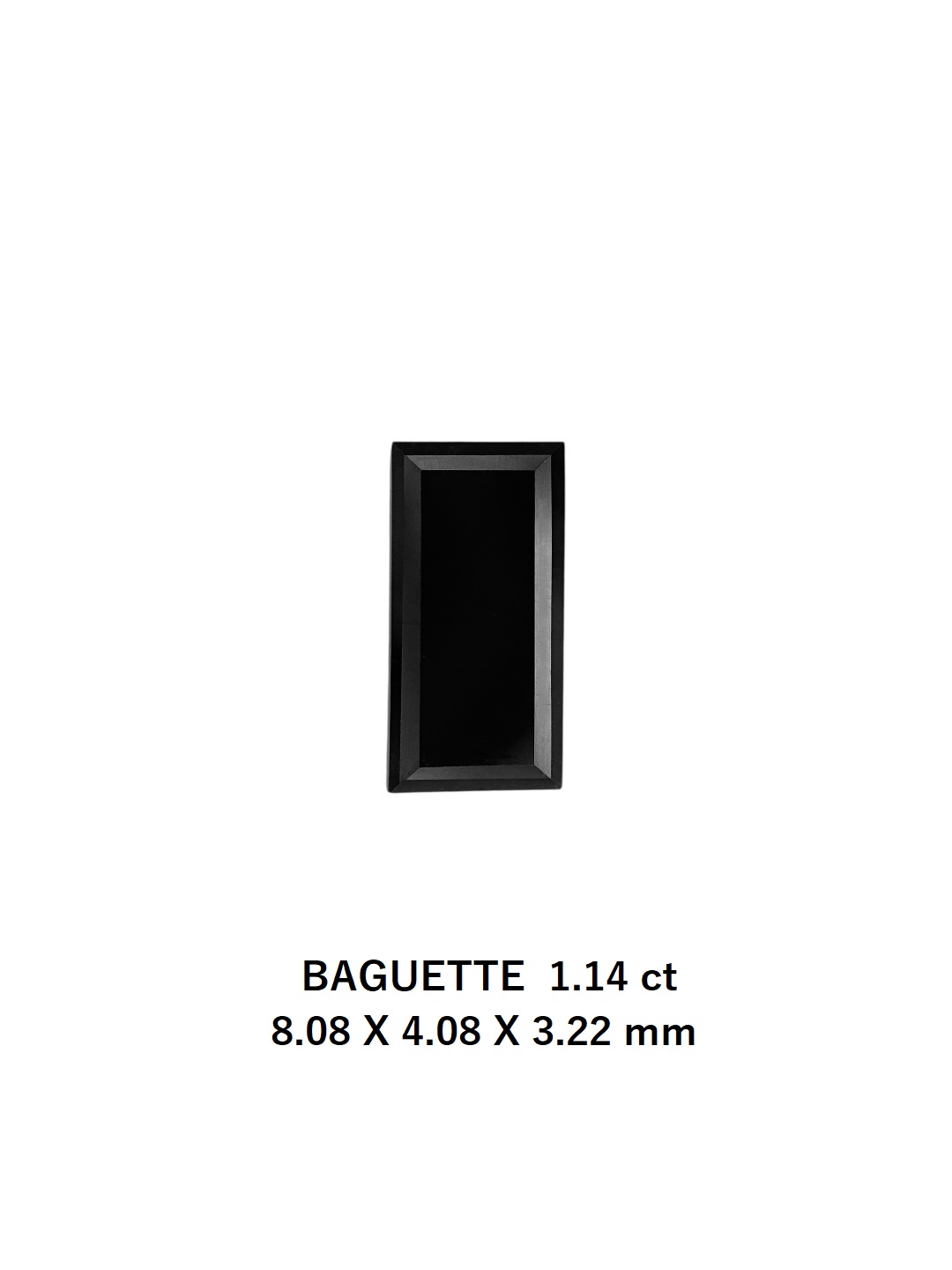 IGI 1.14 Carat Natural Fancy Black Baguette Diamond SE-8986TTI