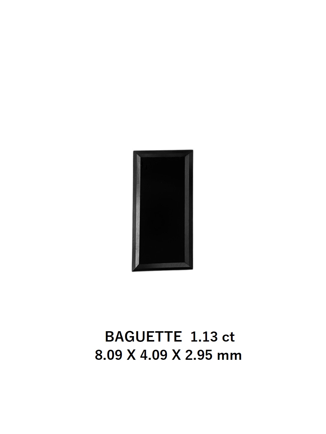 IGI 1.13 Carat Natural Fancy Black Baguette Diamond SE-8987TTI