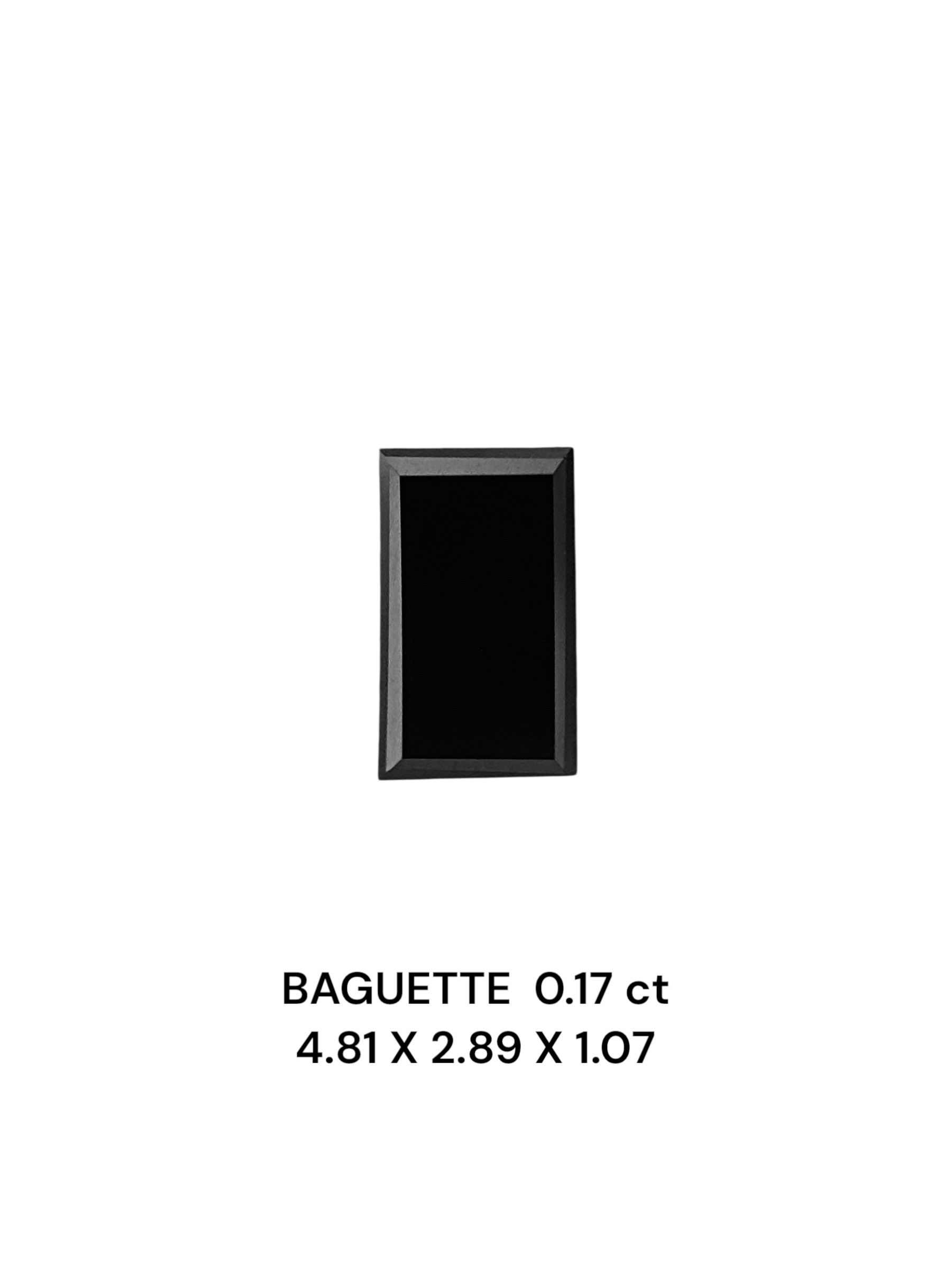 0.17 Carat Natural Fancy Black Baguette Diamond SE-9025T1