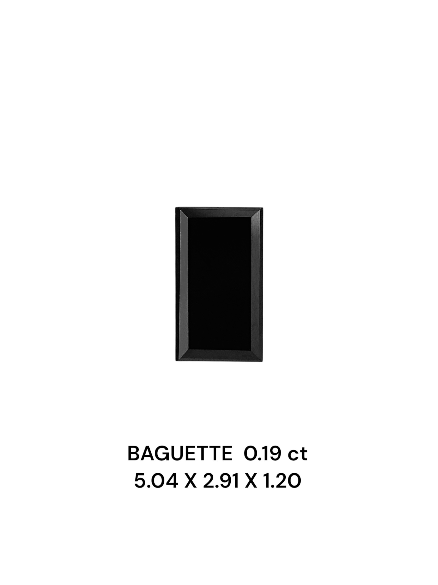 0.19 Carat Natural Fancy Black Baguette Diamond SE-9025T2
