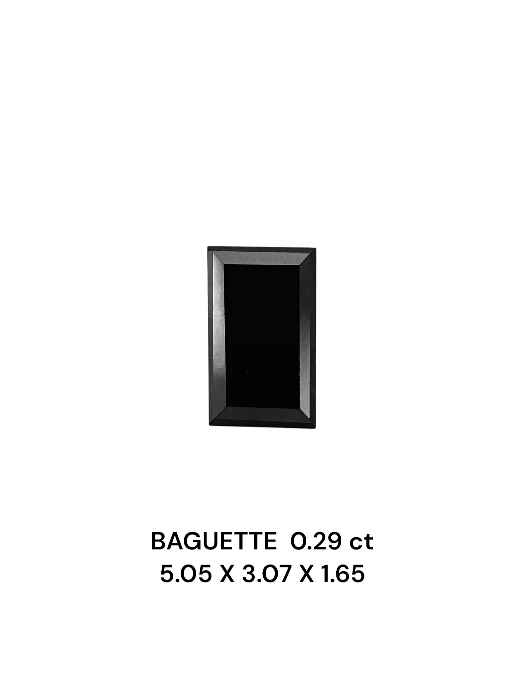 0.29 Carat Natural Fancy Black Baguette Diamond SE-9025T3