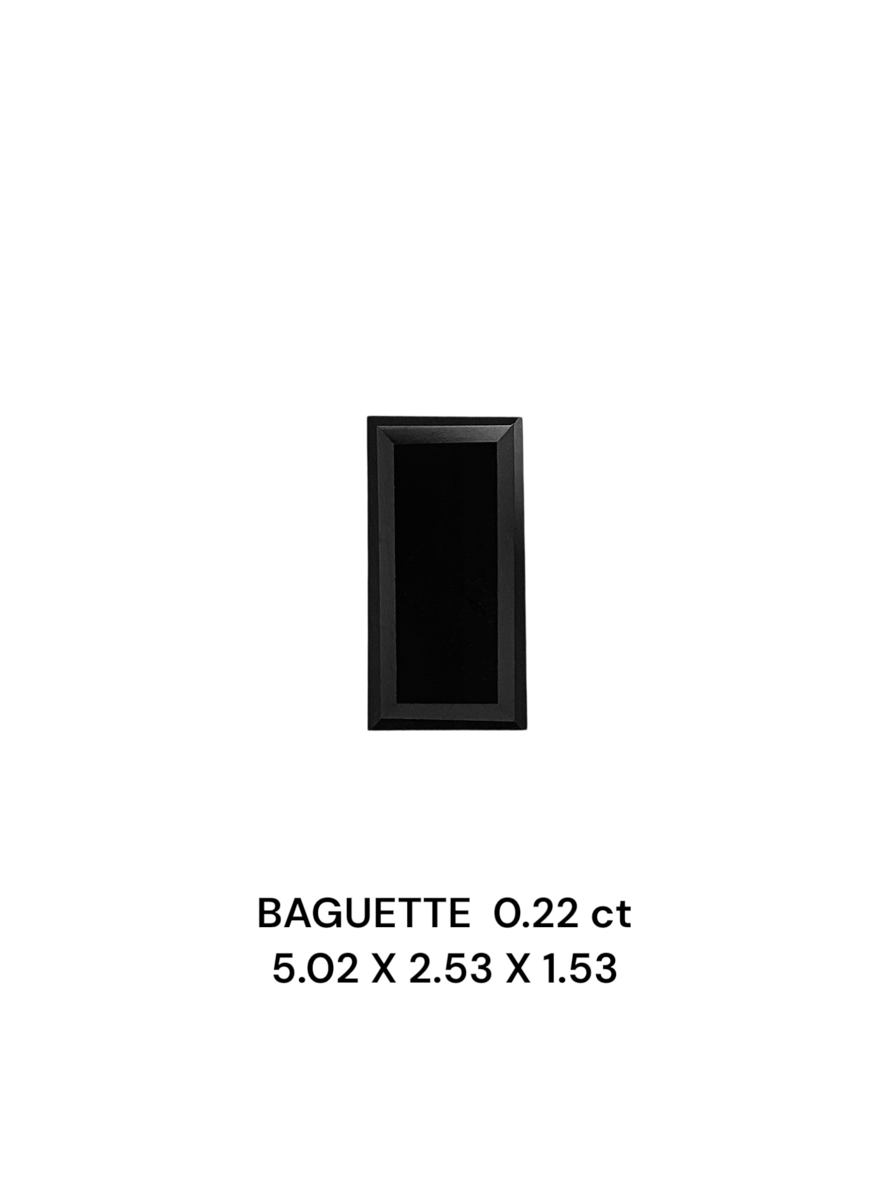 0.22 Carat Natural Fancy Black Baguette Diamond SE-9025T4