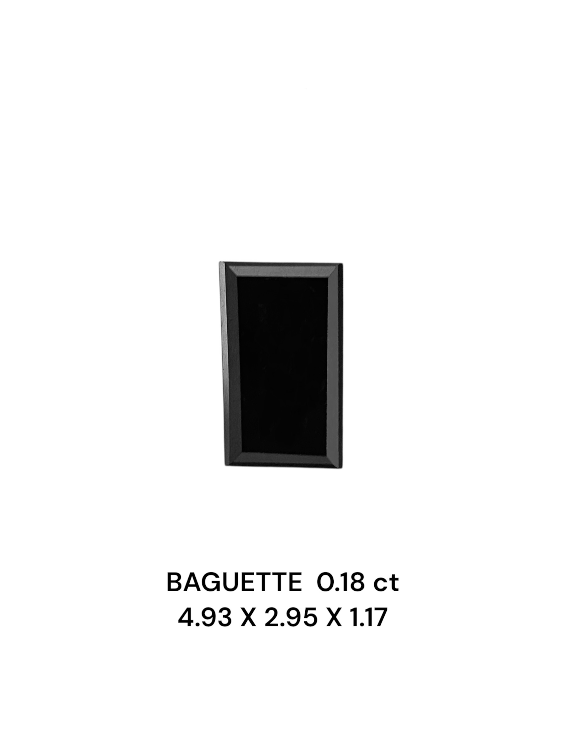 0.18 Carat Natural Fancy Black Baguette Diamond SE-9025T7