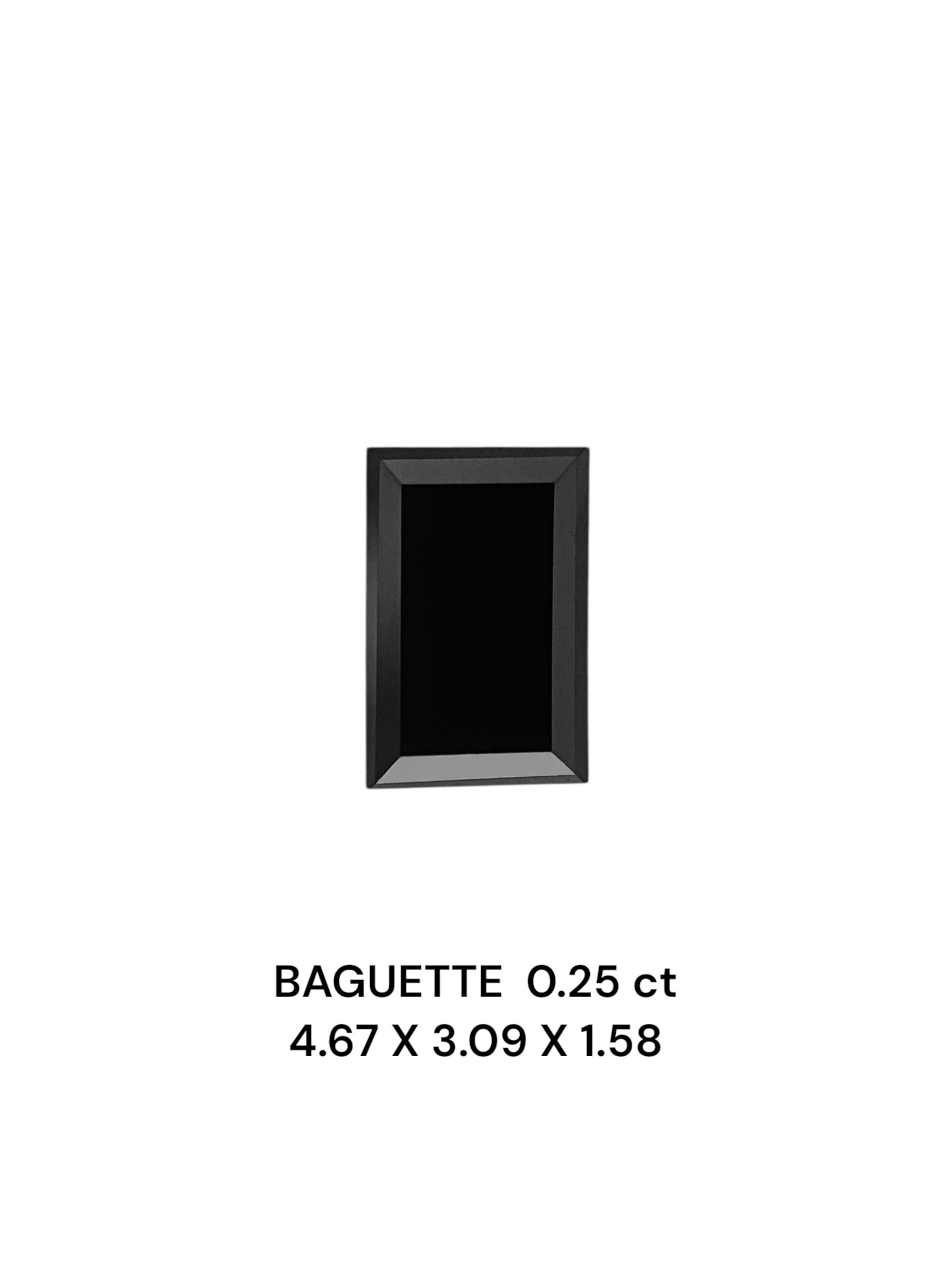0.25 Carat Natural Fancy Black Baguette Diamond SE-9025T8