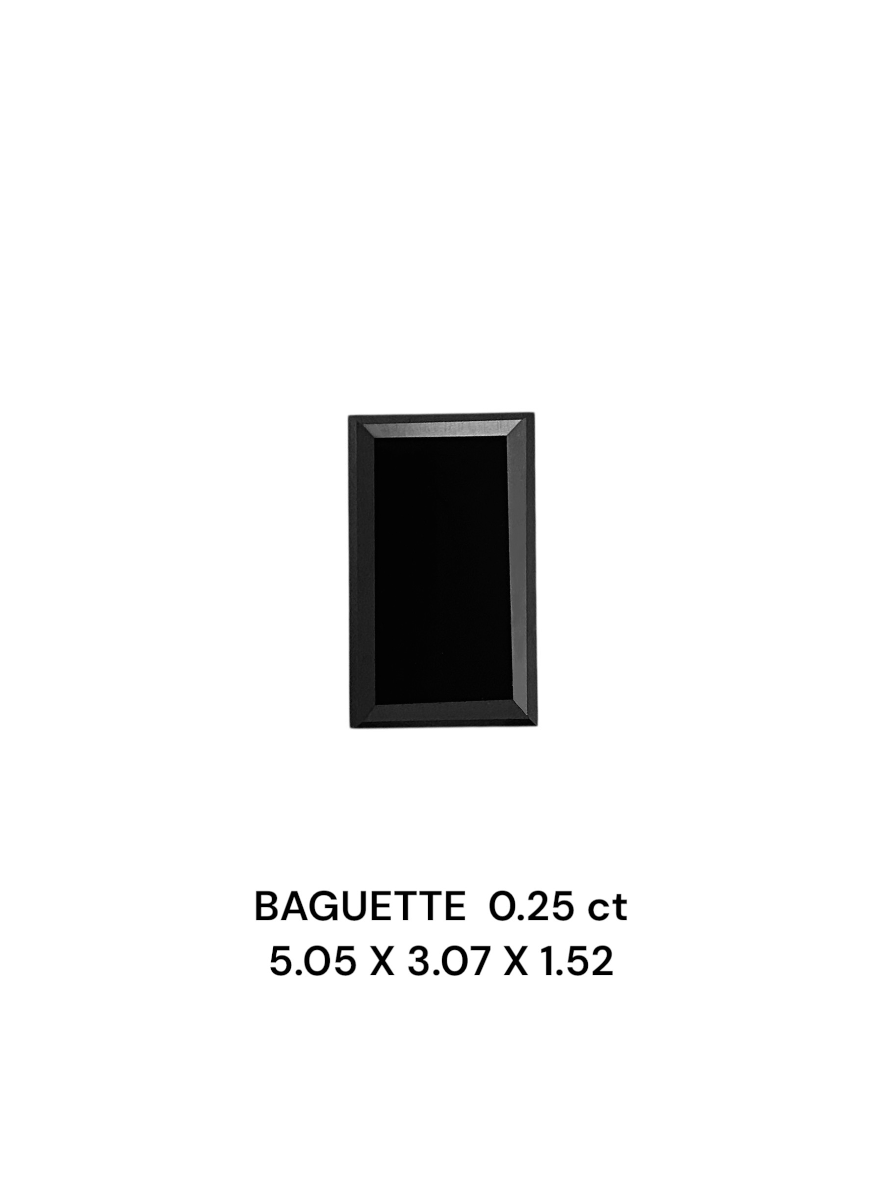 0.25 Carat Natural Fancy Black Baguette Diamond SE-9025T9