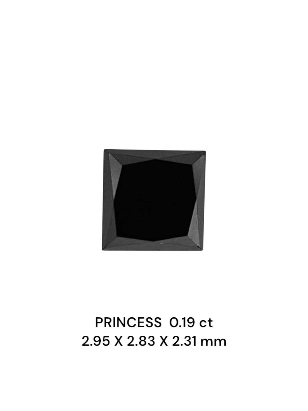 0.19 Carat Natural Fancy Black Princess Diamond SE-9026T1