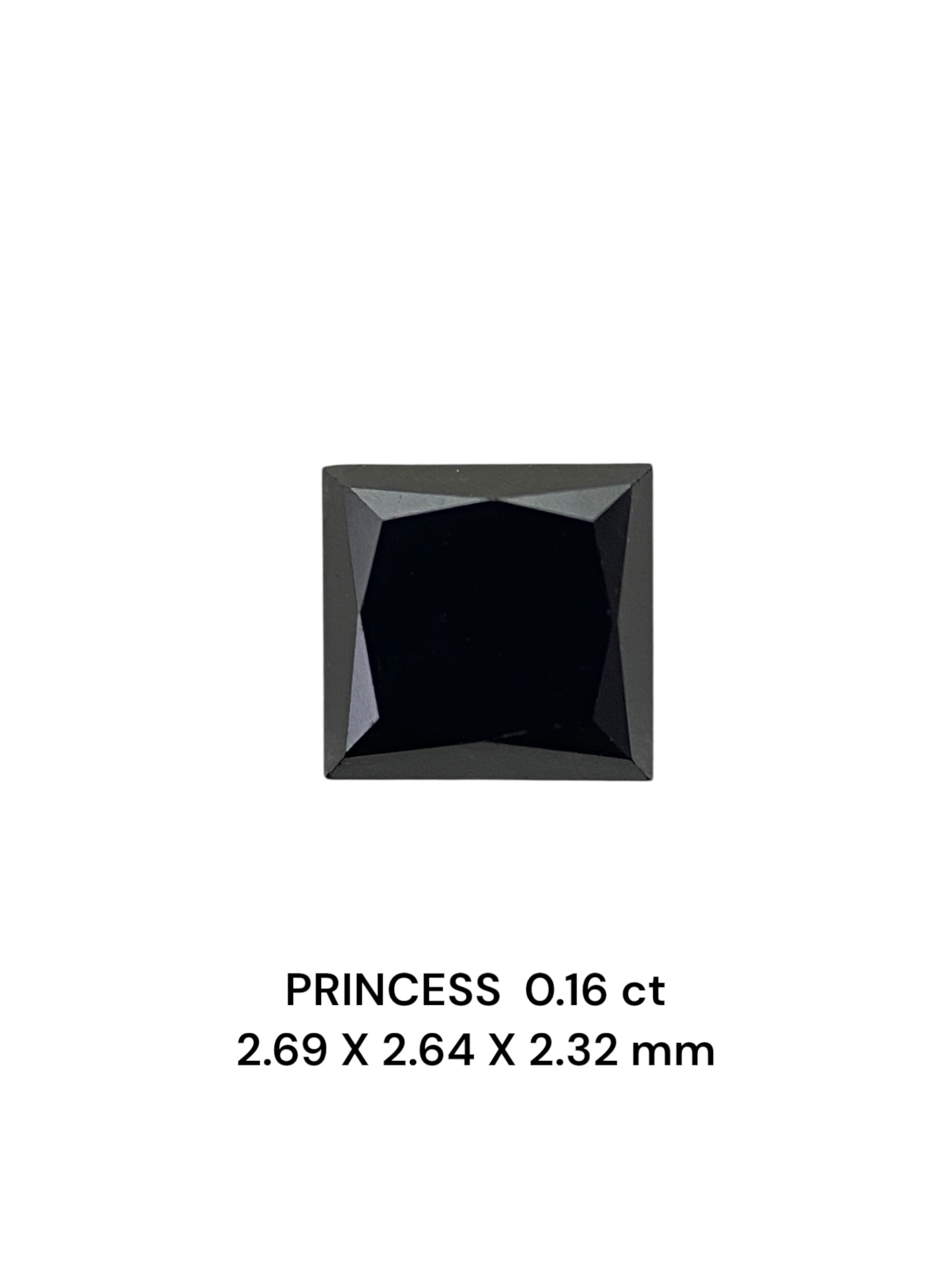 0.16 Carat Natural Fancy Black Princess Diamond SE-9026T13