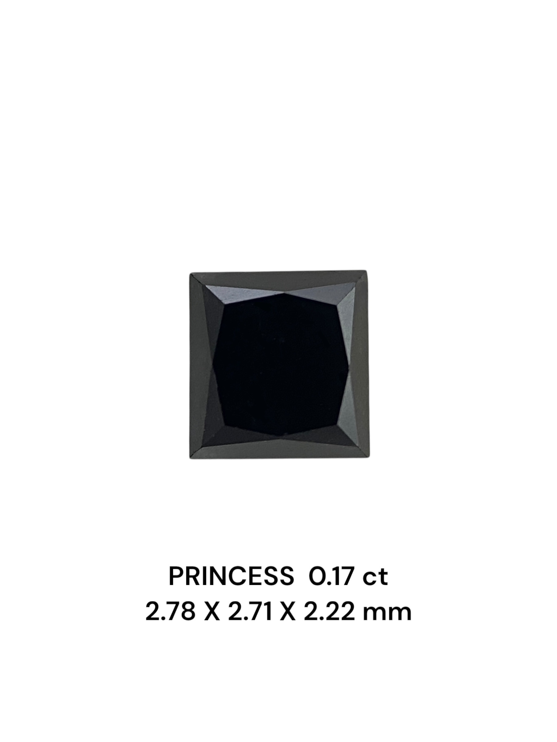 0.17 Carat Natural Fancy Black Princess Diamond SE-9026T14