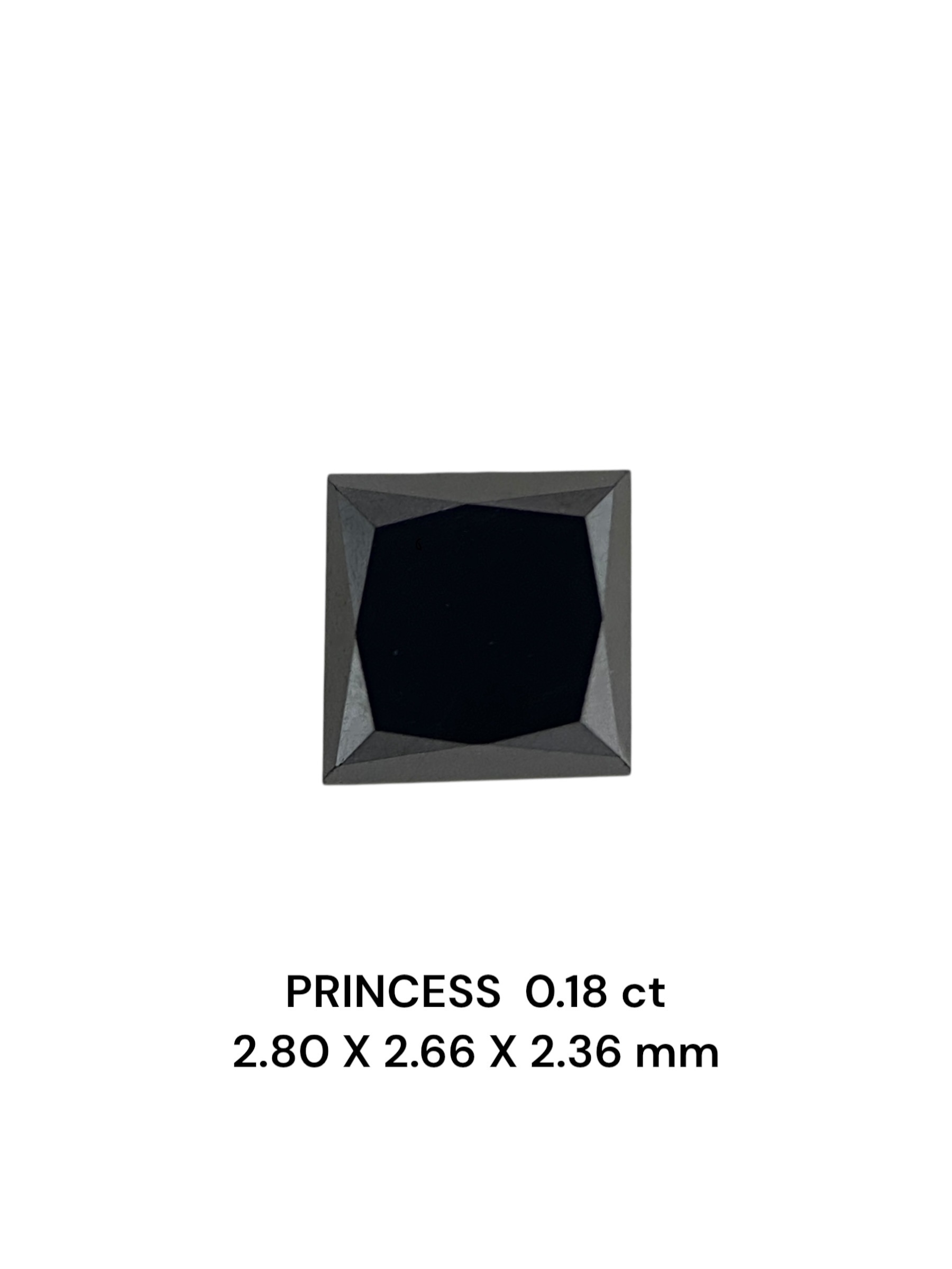 Princess 0.18ct Fancy  Black VVS2