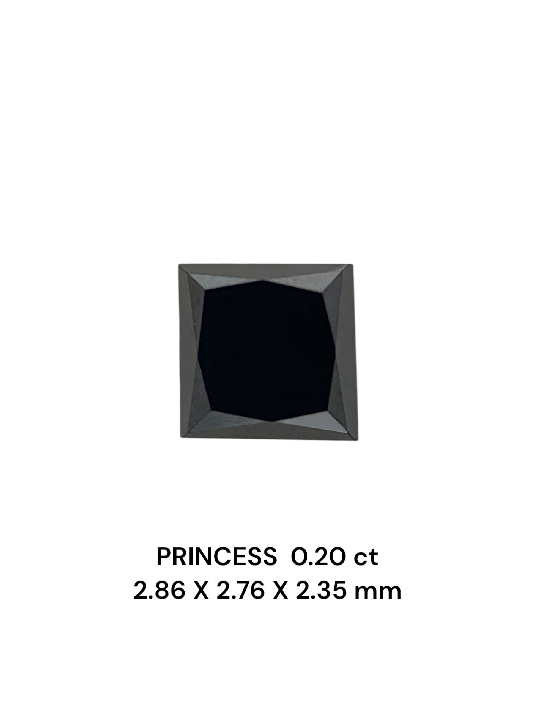0.20 Carat Natural Fancy Black Princess Diamond SE-9026T17