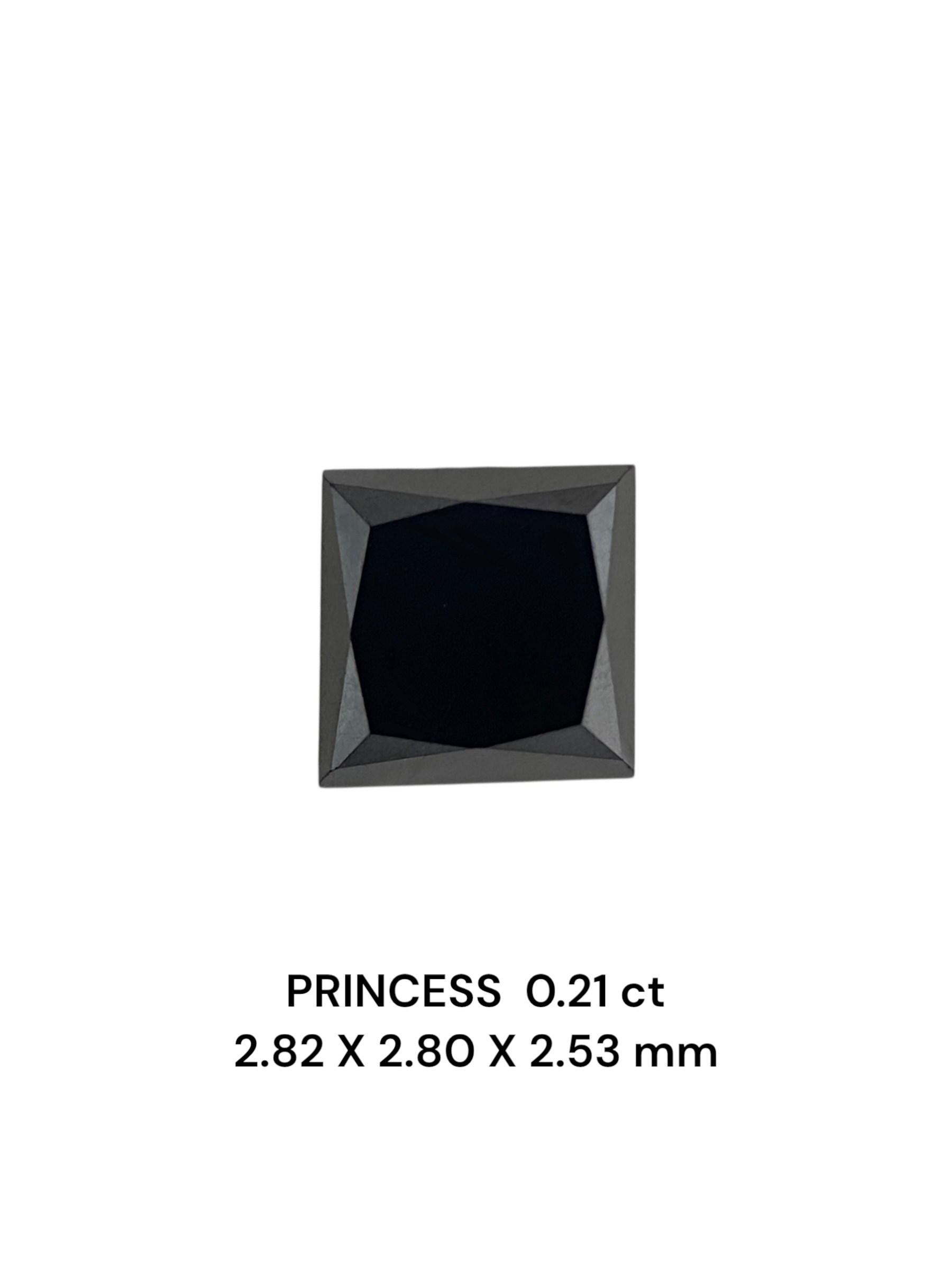 0.21 Carat Natural Fancy Black Princess Diamond SE-9026T18