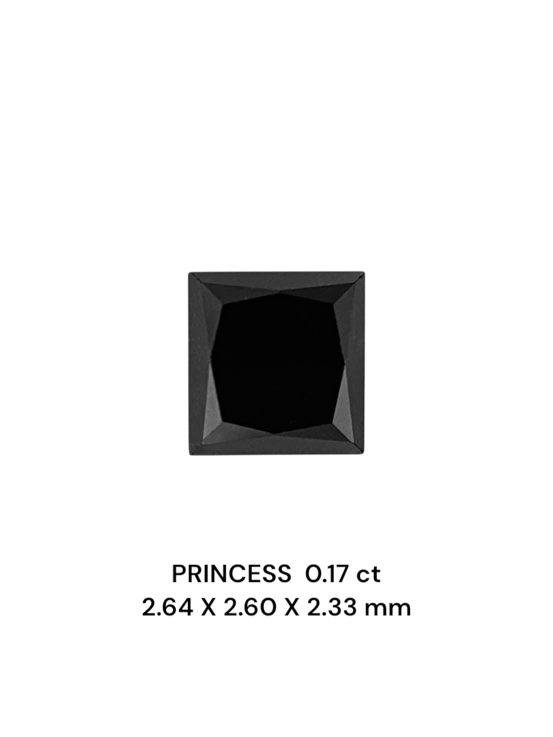 0.17 Carat Natural Fancy Black Princess Diamond SE-9026T20