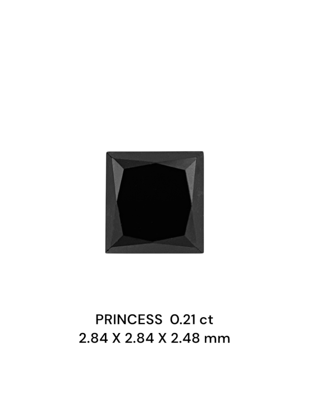 0.21 Carat Natural Fancy Black Princess Diamond SE-9026T22