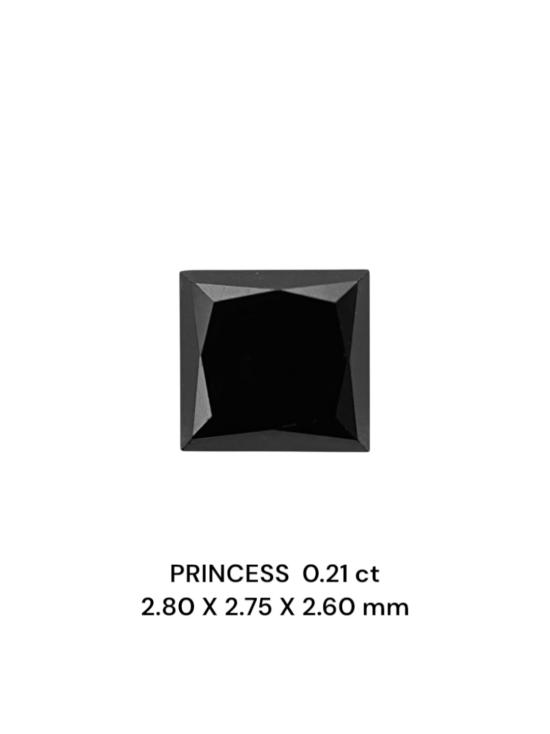 0.21 Carat Natural Fancy Black Princess Diamond SE-9026T23