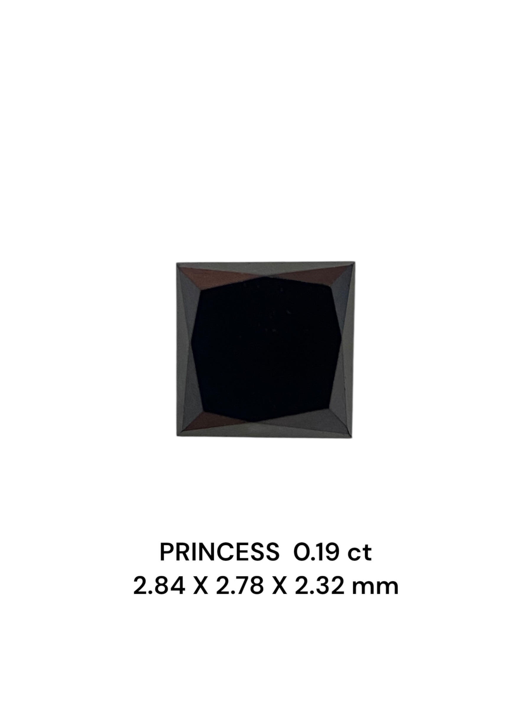 0.19 Carat Natural Fancy Black Princess Diamond SE-9026T30