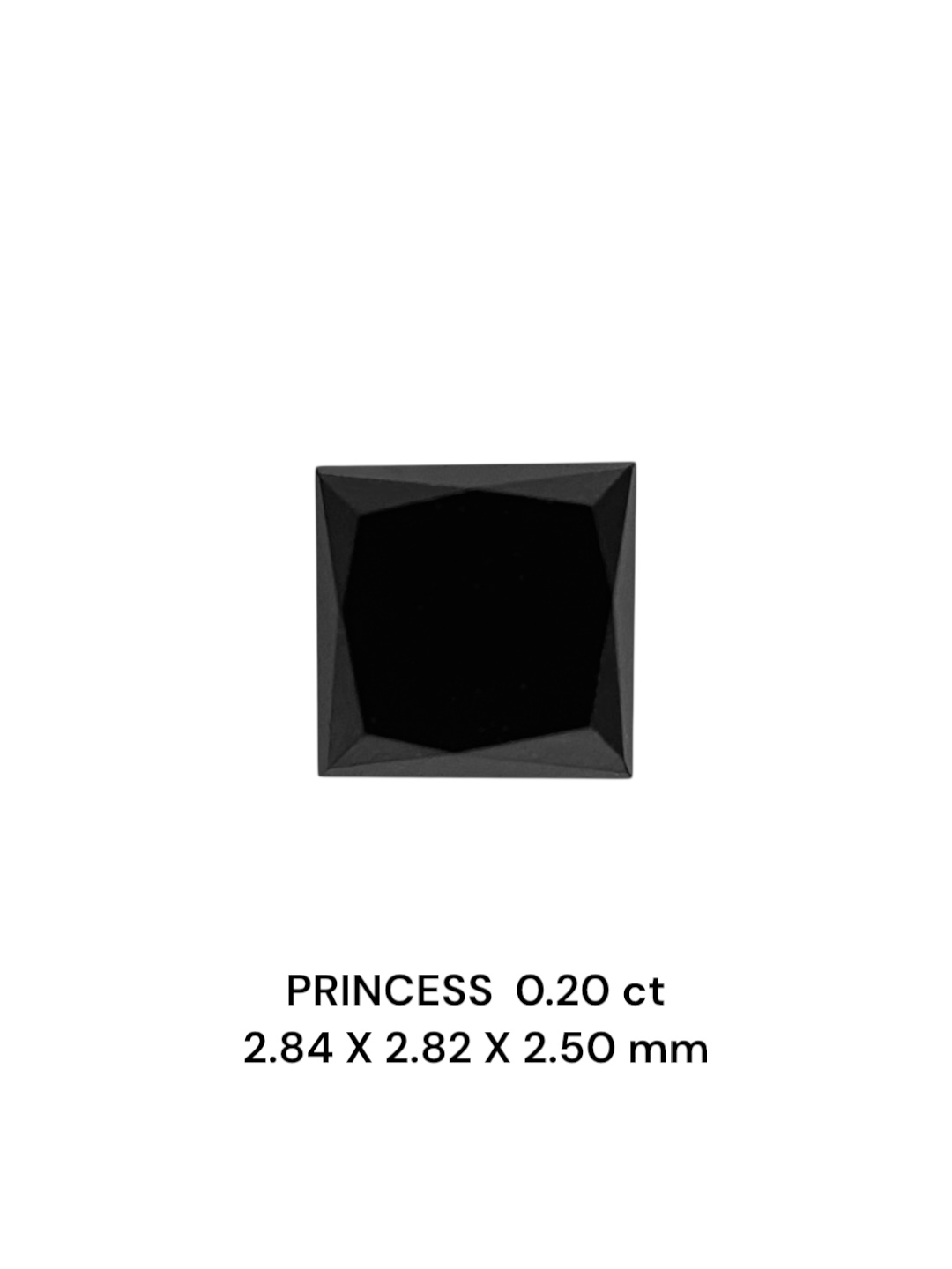 0.20 Carat Natural Fancy Black Princess Diamond SE-9026T35