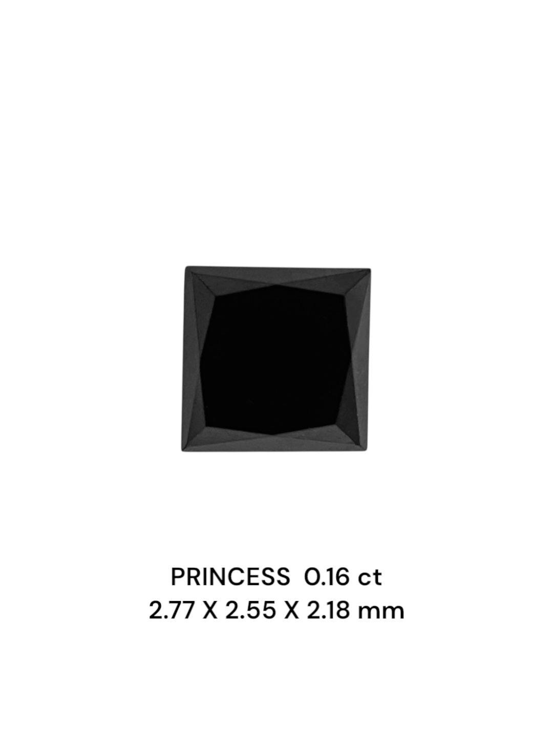 0.16 Carat Natural Fancy Black Princess Diamond SE-9026T38