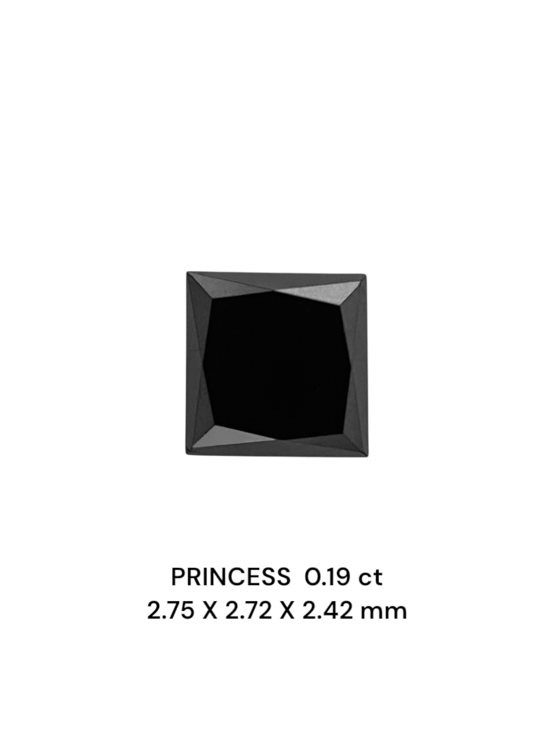 0.19 Carat Natural Fancy Black Princess Diamond SE-9026T39