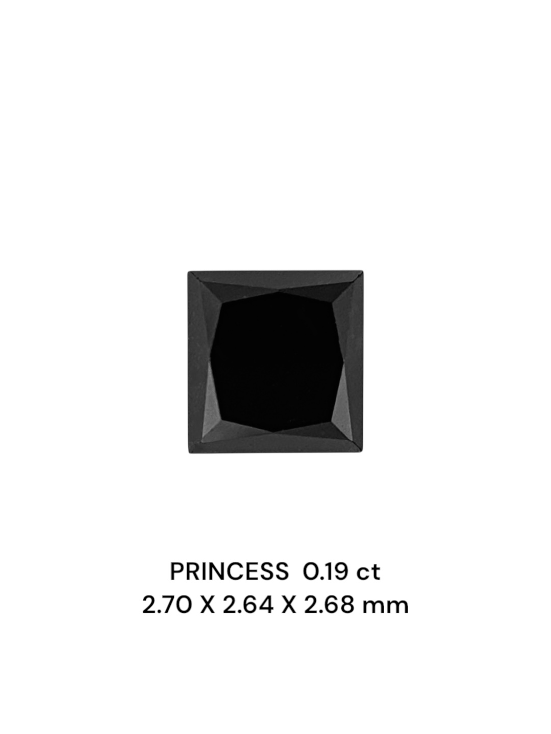 0.19 Carat Natural Fancy Black Princess Diamond SE-9026T42