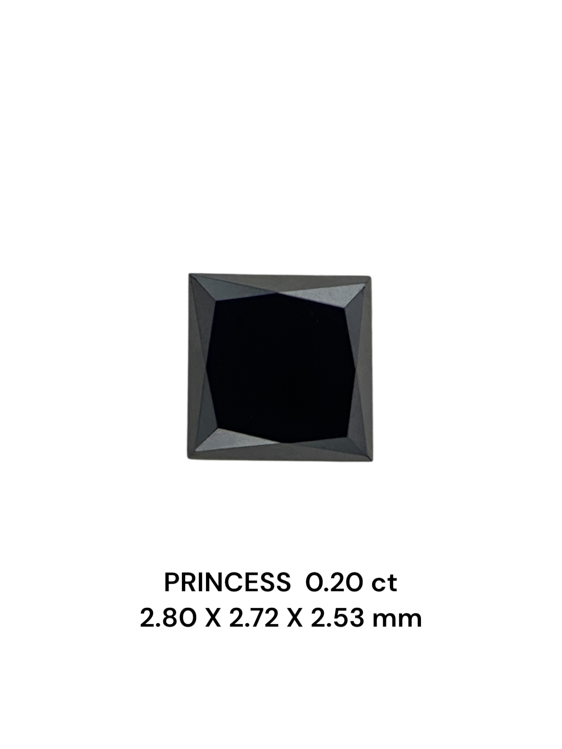 0.20 Carat Natural Fancy Black Princess Diamond SE-9026T47