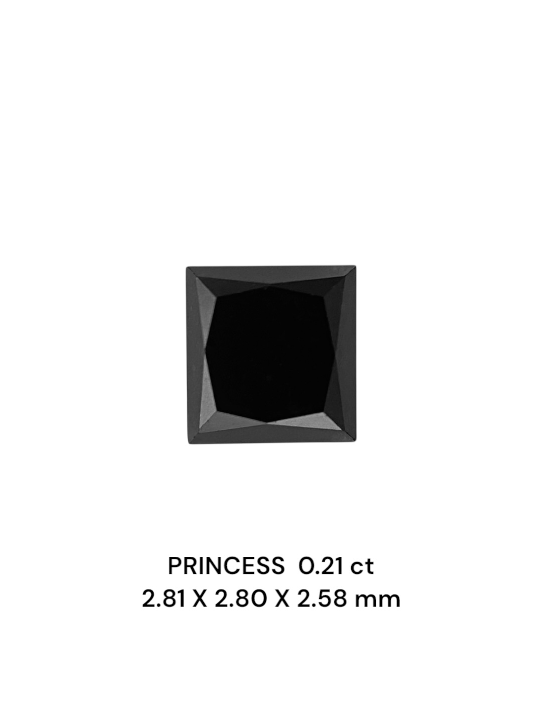 0.21 Carat Natural Fancy Black Princess Diamond SE-9026T48