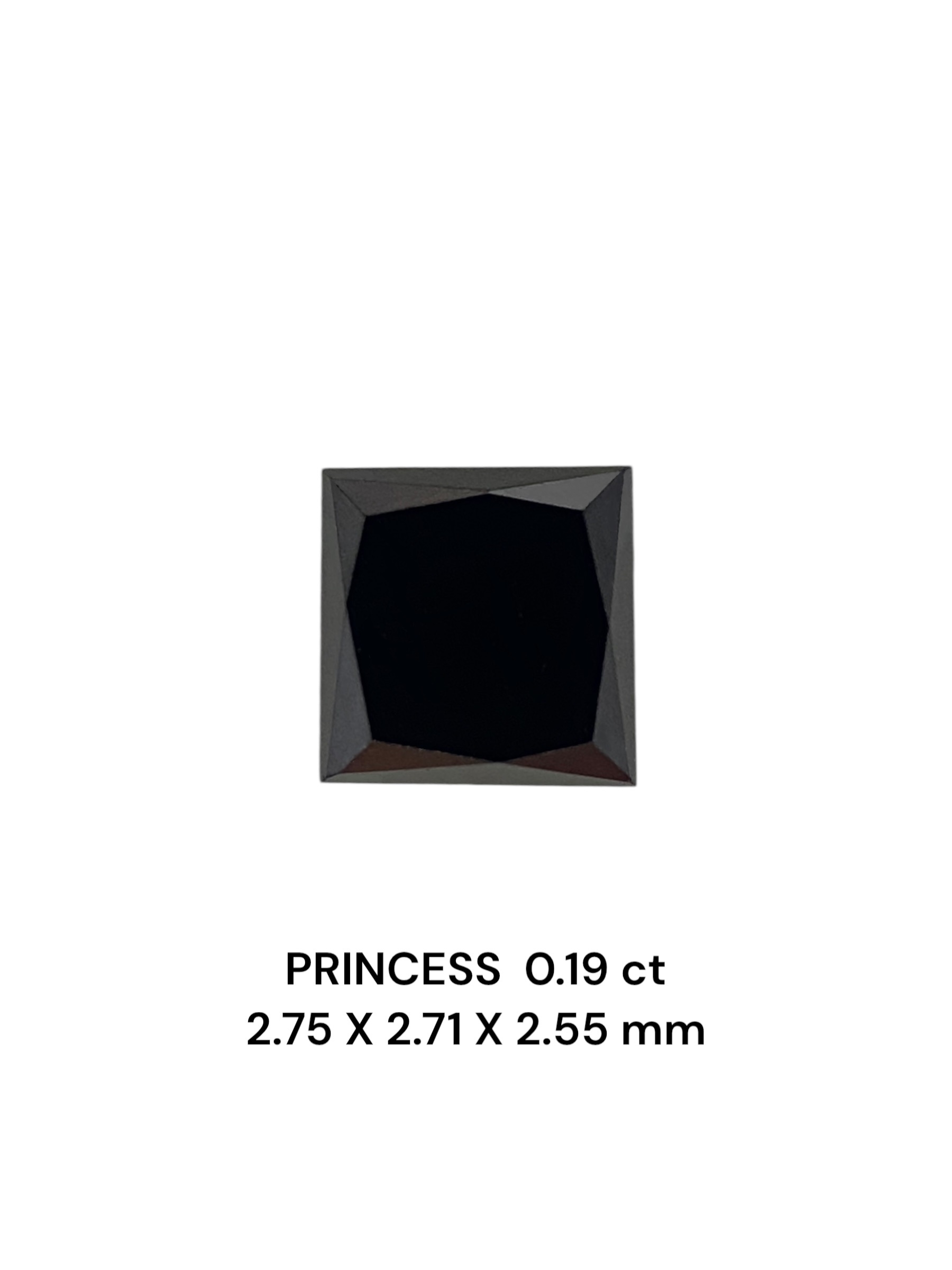 0.19 Carat Natural Fancy Black Princess Diamond SE-9026T49