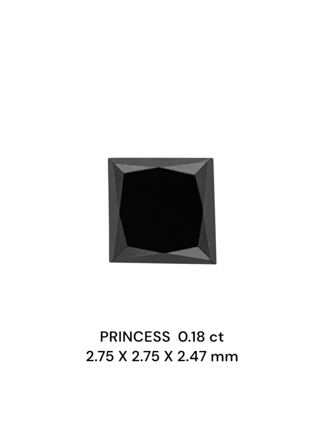 0.18 Carat Natural Fancy Black Princess Diamond SE-9026T50