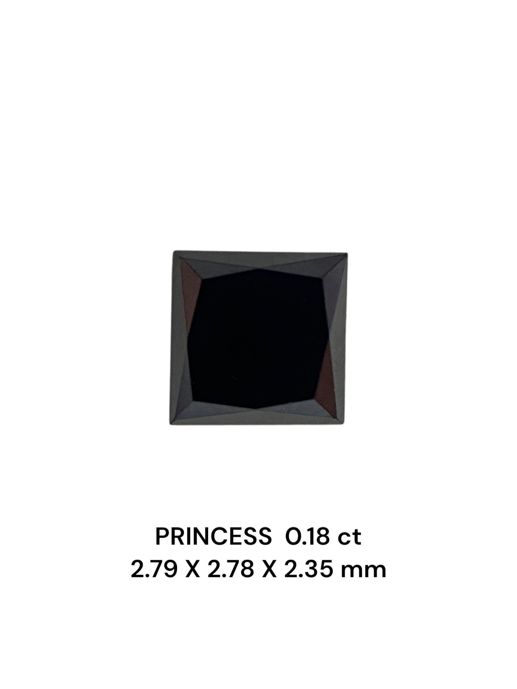 0.18 Carat Natural Fancy Black Princess Diamond SE-9026T51
