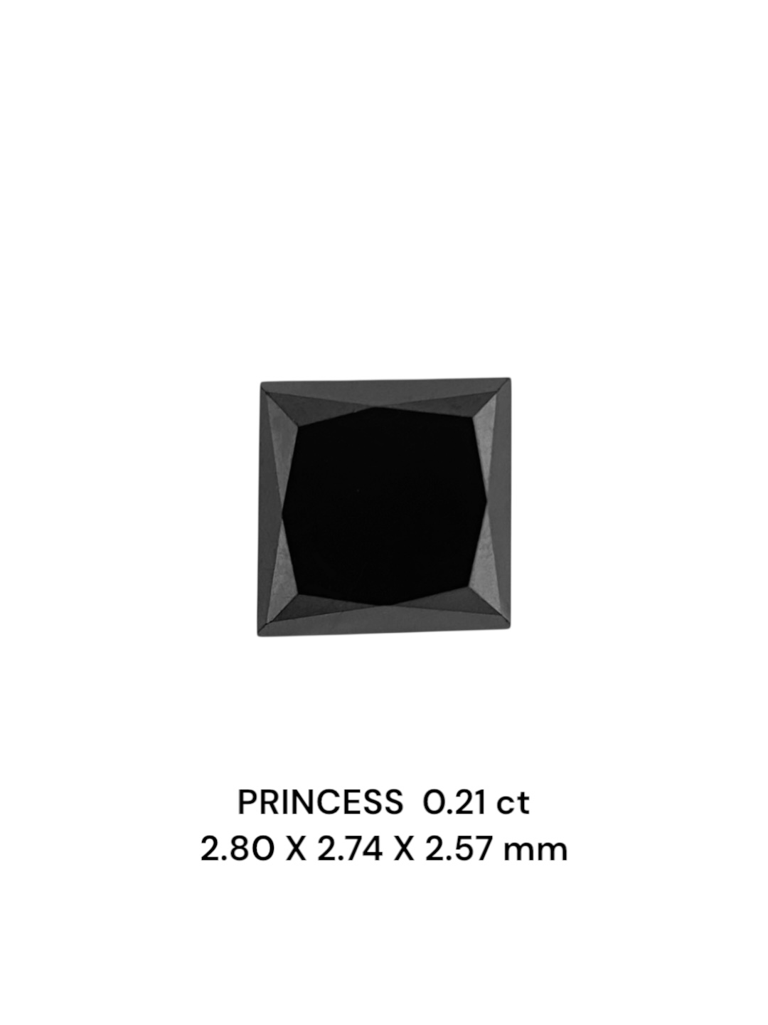 0.21 Carat Natural Fancy Black Princess Diamond SE-9026T52