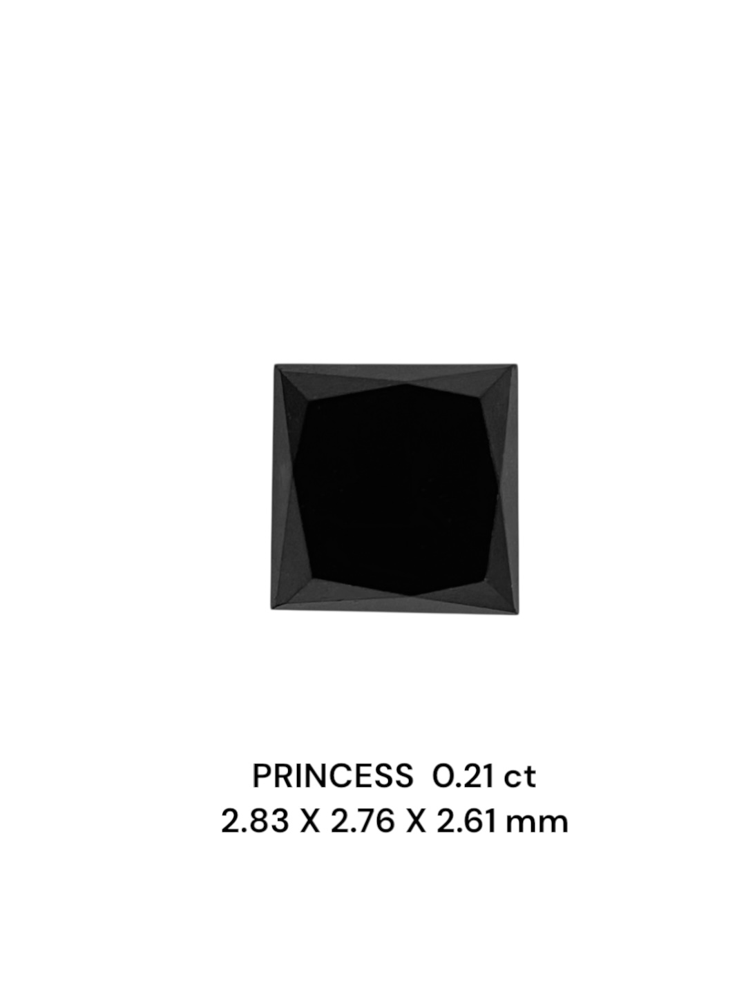 0.21 Carat Natural Fancy Black Princess Diamond SE-9026T53