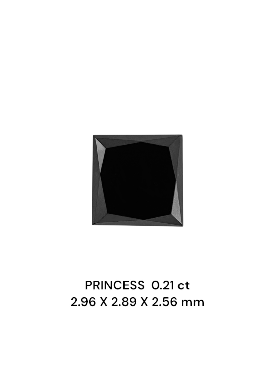 0.21 Carat Natural Fancy Black Princess Diamond SE-9026T56
