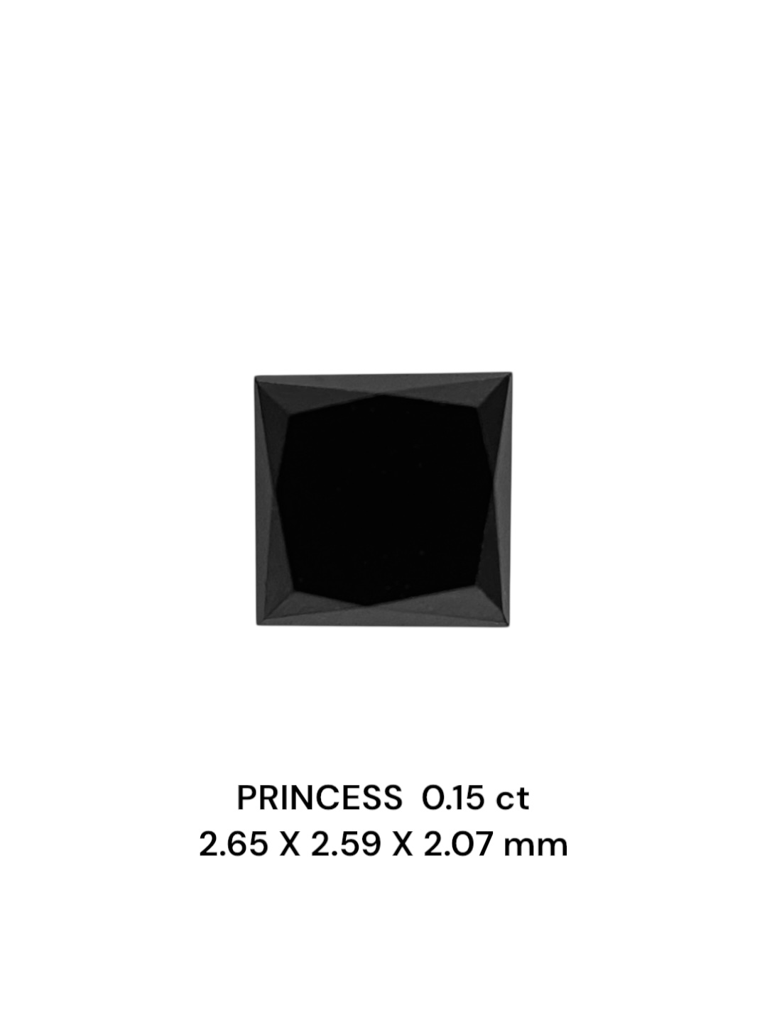 0.15 Carat Natural Fancy Black Princess Diamond SE-9026T6